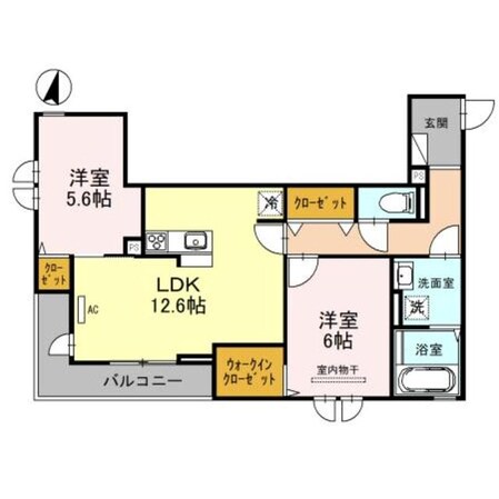 住道駅 徒歩15分 2階の物件間取画像